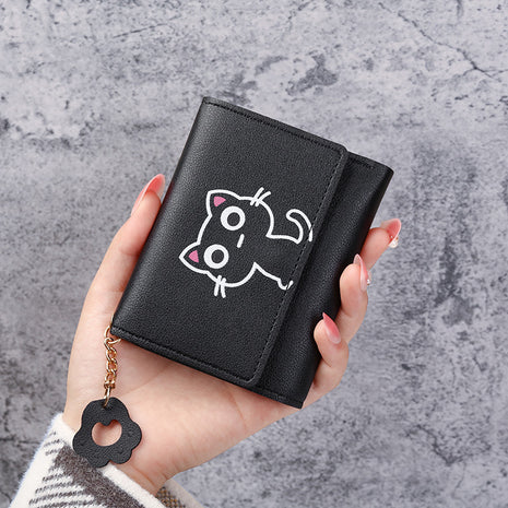 Cat Pattern Tri-fold Wallet