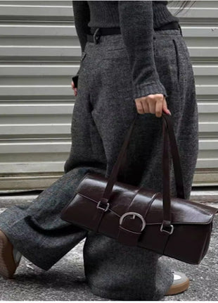 Vintage Leather One Shoulder Handbag