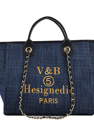 Jeans Big Shoulder Handbag