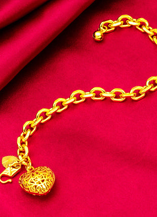 Vietnam Placer Gold Heart Bracelet