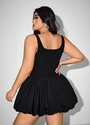 Plus Size Sleeveless High Waist Slim Fit Slimming Dress