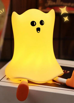 Halloween Silicone Ghost Shaped Lamp Touch Control