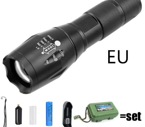 Strong Rechargeable Waterproof Flashlight