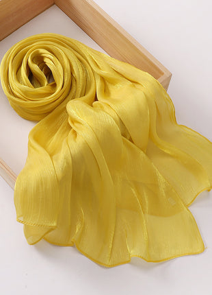 Breathable Cool Island Satin Smooth Silk Toe Scarf