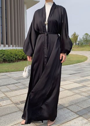 Bubble Satin Cardigan Abaya