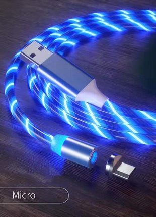 Magnetic 2-meter Cable Magnet Fast Charging Lighting Micro USB Cable LED