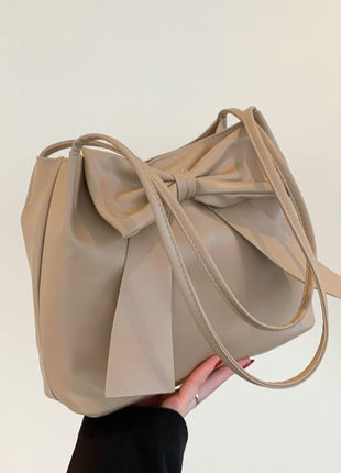 Bow Tote Leather Handbag