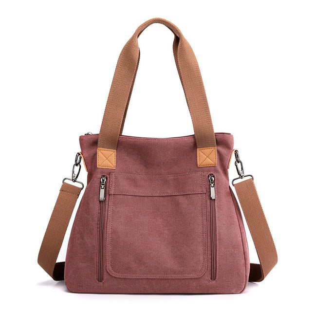 Women Canvas Tote Bag – Large Capacity Shoulder Bag