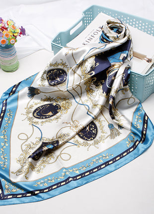 High-end Versatile Vintage Printed Workplace Scarf