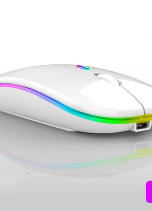 Ultra-thin Wireless Colorful Luminous Charging Mouse