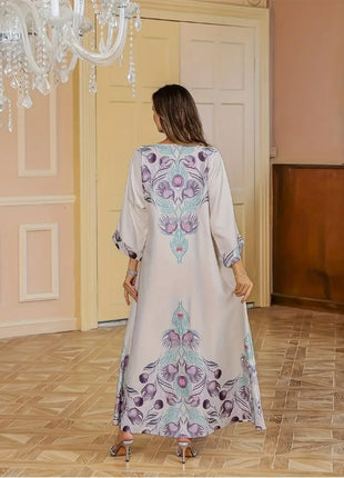 Elegant Floral Long Sleeve Dress