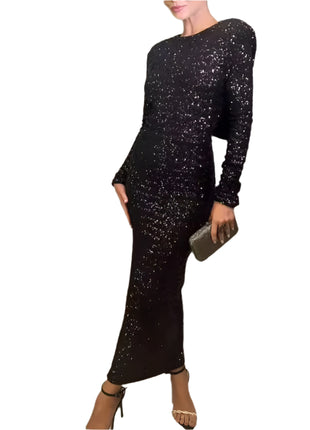 Backless Sequined Dress