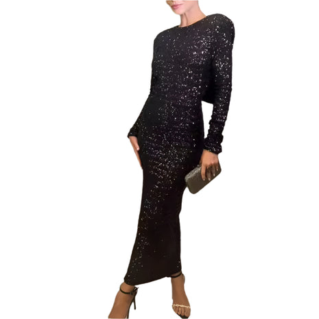 Backless Sequined Dress