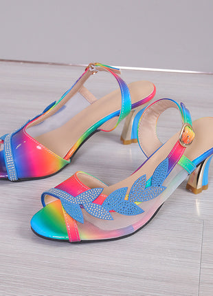Summer Rhinestone High Stiletto Heel