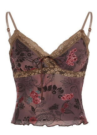 Retro Flower Print Camisole