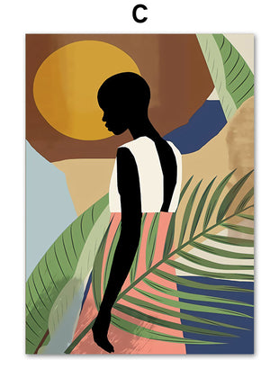 Abstract African Women 60 X 100 cm