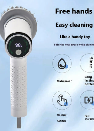 Multifunctional Smart Display Electric Cleaning Brush – Wireless, Waterproof & Powerful