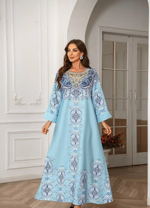 Lace Detail Long Sleeved Extra Long Dress