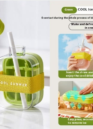 One-Click Moulding Cooling Cup Straw Included