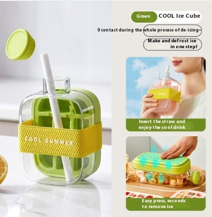 One-Click Moulding Cooling Cup Straw Included