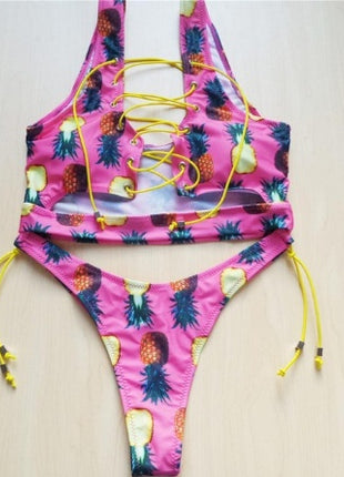 Lace Up Thong bikini set two pieces Bikini