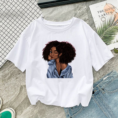African girl short sleeve T-shirt