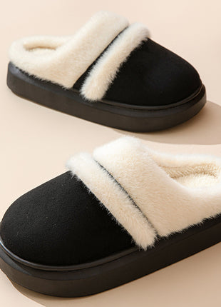 Warm Cotton Slippers – Plush Velvet Comfort for Winter Days