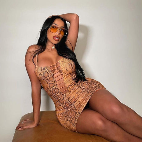 Hollow Bag Hip Skirt Slim Dress