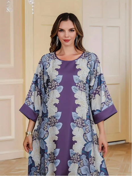 Elegant Floral Long Sleeve Dress