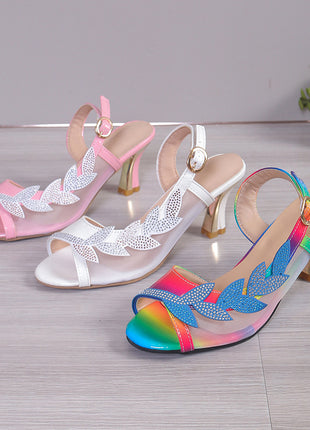 Summer Rhinestone High Stiletto Heel