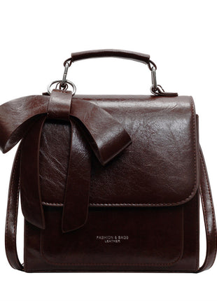 Simplicity Square Leather Bow Backpack Tote