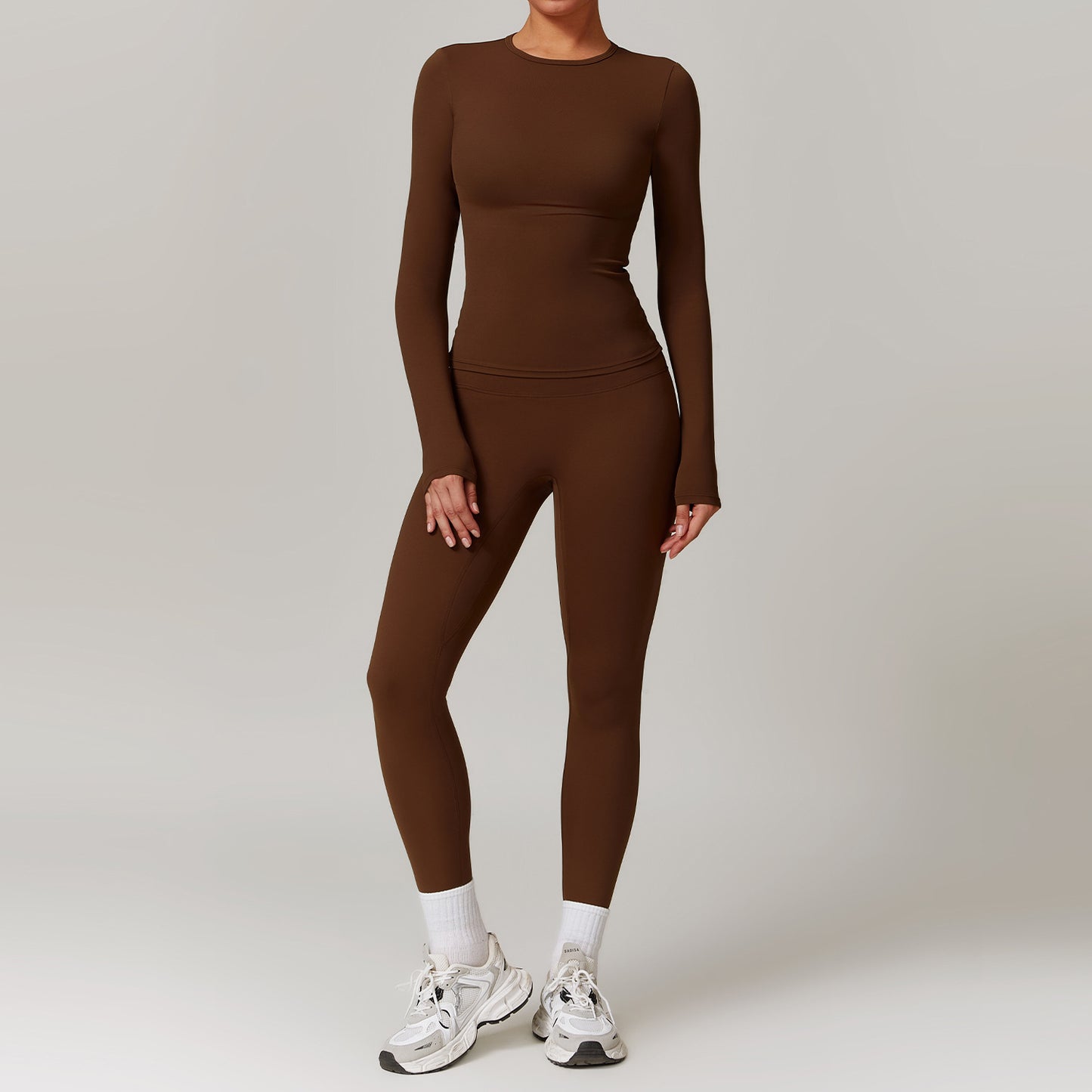 Tight-fitting Quick-drying Long Sleeve High Waist Leggings Set