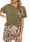 Army green leopard print