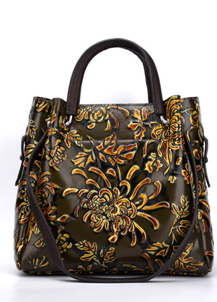 Three-dimensional Embossed Cowhide Bag