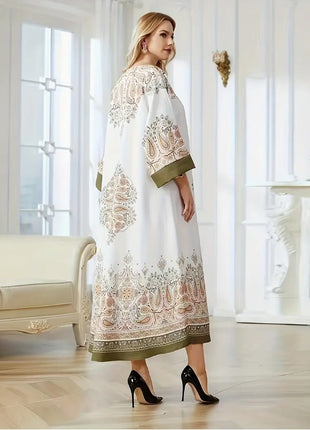 Elegant Floral Long Sleeve Dress