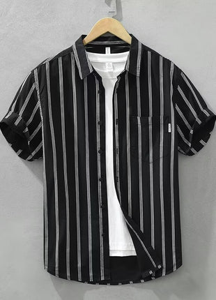 Summer Japanese Tie-dye Printed Short-sleeved Shirt