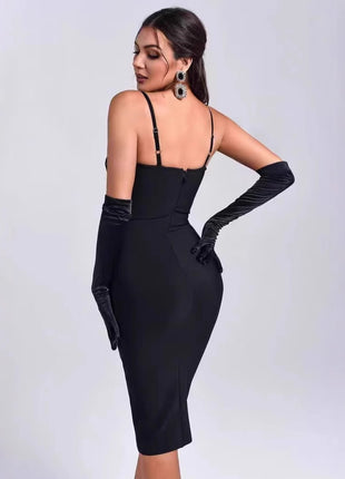 Embroidery Suspender Dress