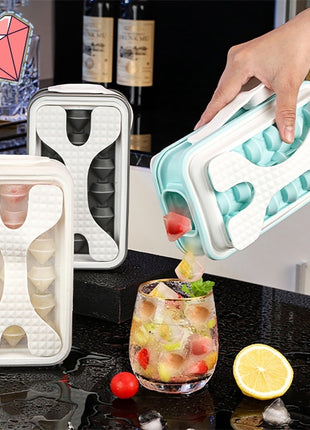 2in1 Portable Silicone Ice Diamond Mold & Water Bottle Creative Curling Summer Kitchen Gadgets