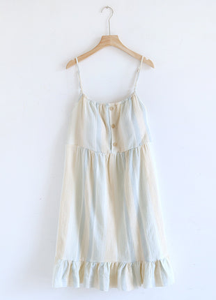 Sweet Floral Suspender Cotton Pyjamas