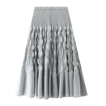 Designed Slimming Graceful Pleated Skirt