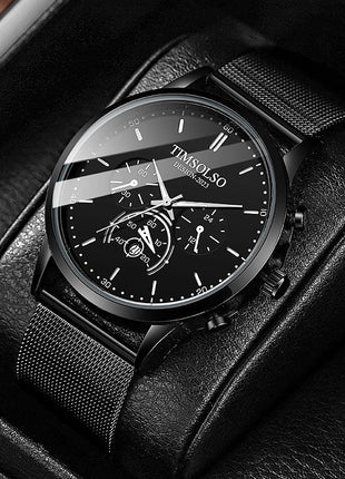 Simple And High-end Elegant Cool Ultra-thin Calendar Quartz Watch