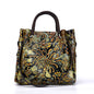 Trendy Three-dimensional Embossed First Layer Cowhide Bag