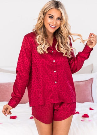 Long Sleeve Shorts Pyjamas Set