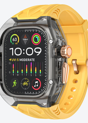 Richard Style Transparent Watch Case Strap Compatible with Apple Watch 9/8/7/6/SE [44/45/49 mm]