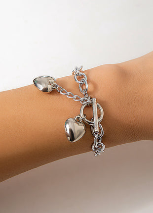 Thick Chain with Shiny Lock and Key Pendant Necklace Single or Combinations