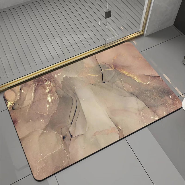 Bathroom Diatom Mud Non-Slip Absorbent Square Floor Mat