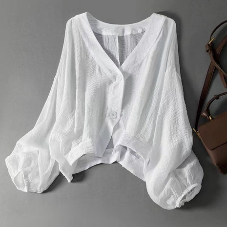 Loose-fitting Lightweight Thin Short Shirt