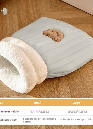 Sleeping Pet Nest Bag Warm Closed Pocket