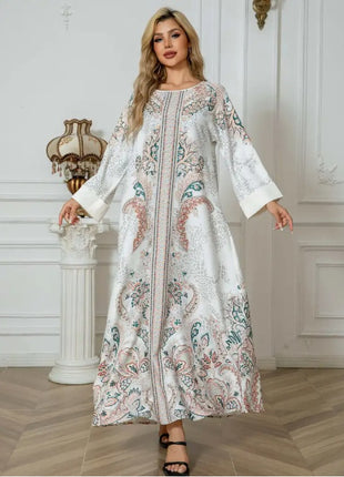 Elegant Floral Long Sleeve Dress