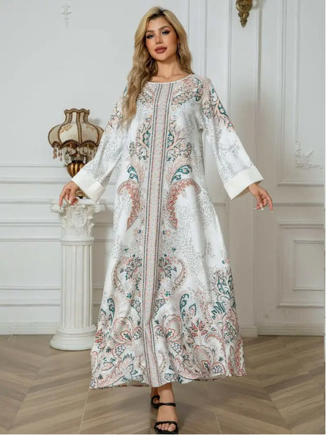 Elegant Floral Long Sleeve Dress